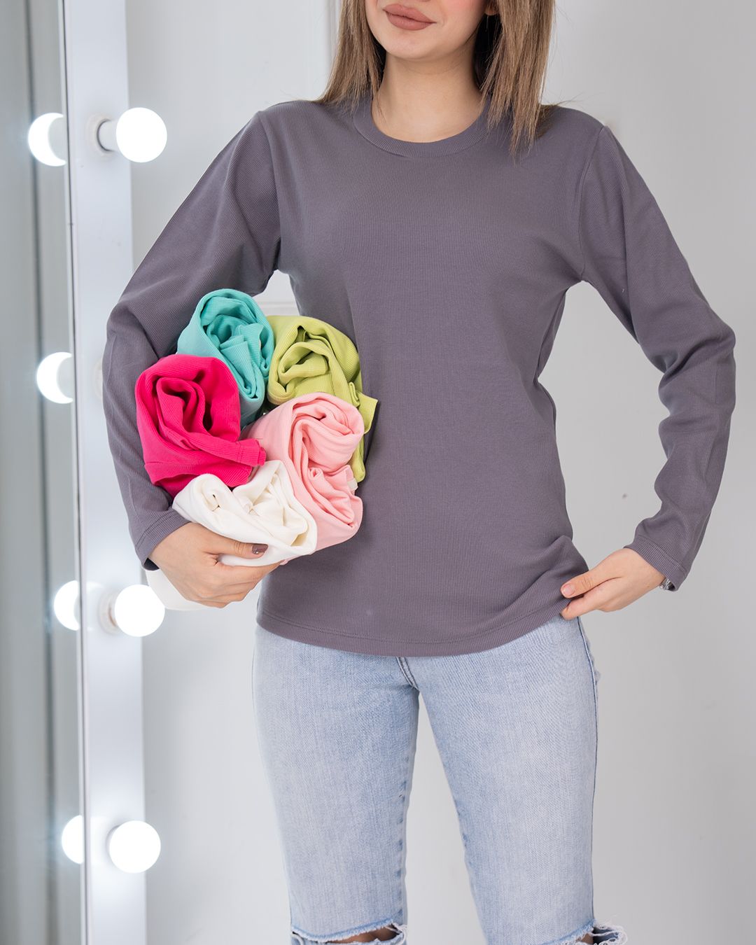 بلوز کبریتی ساده رنگی ویژن