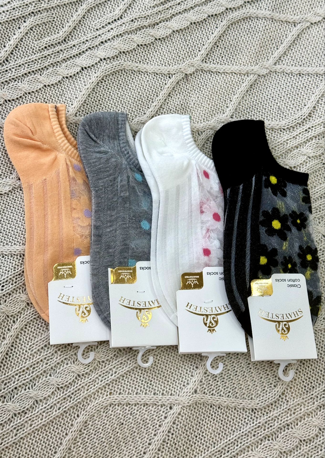 جوراب قوزکی شیشه ای شکوفه