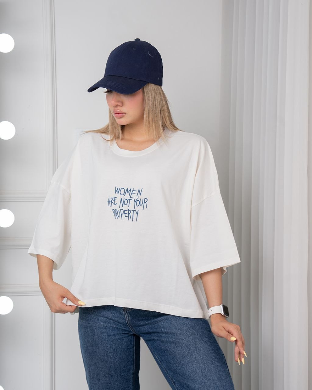 تیشرت باکسی women سفید