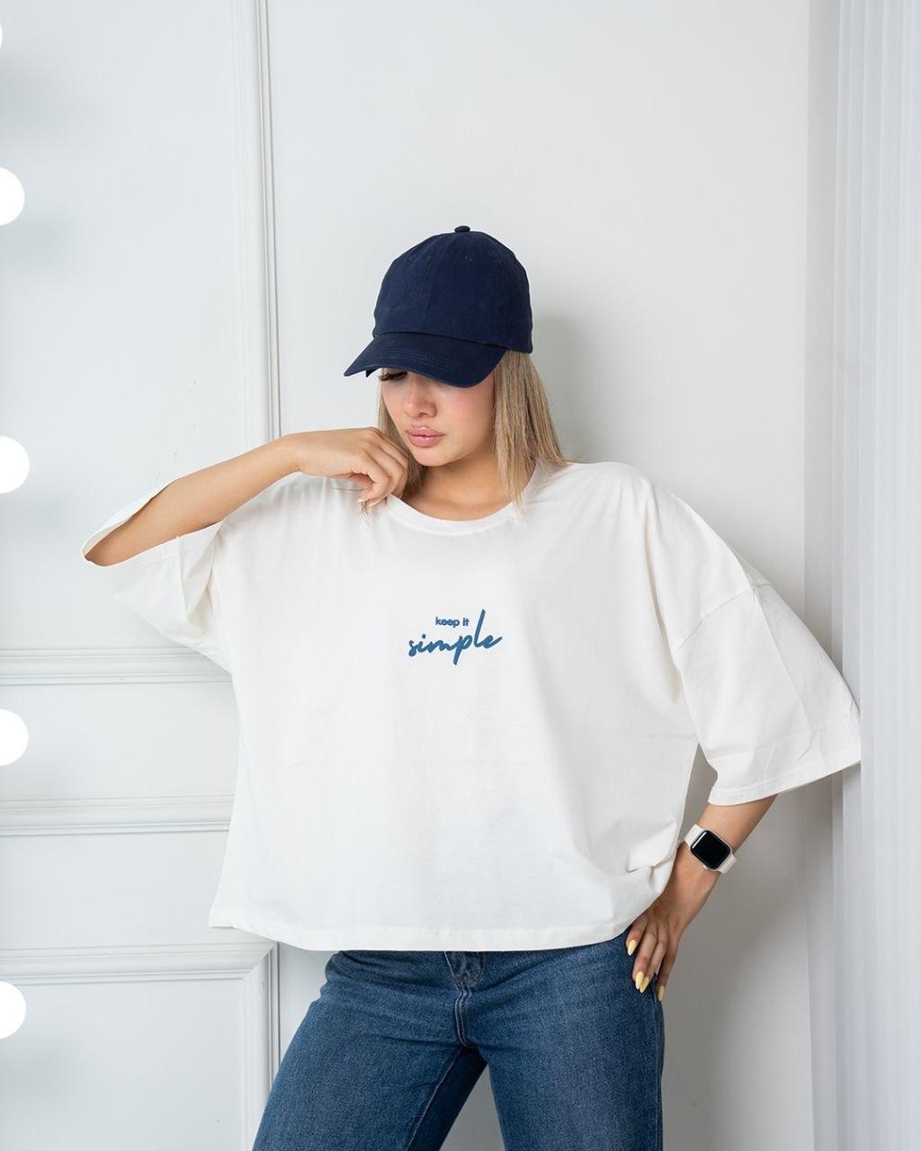 تیشرت باکسی keep سفید