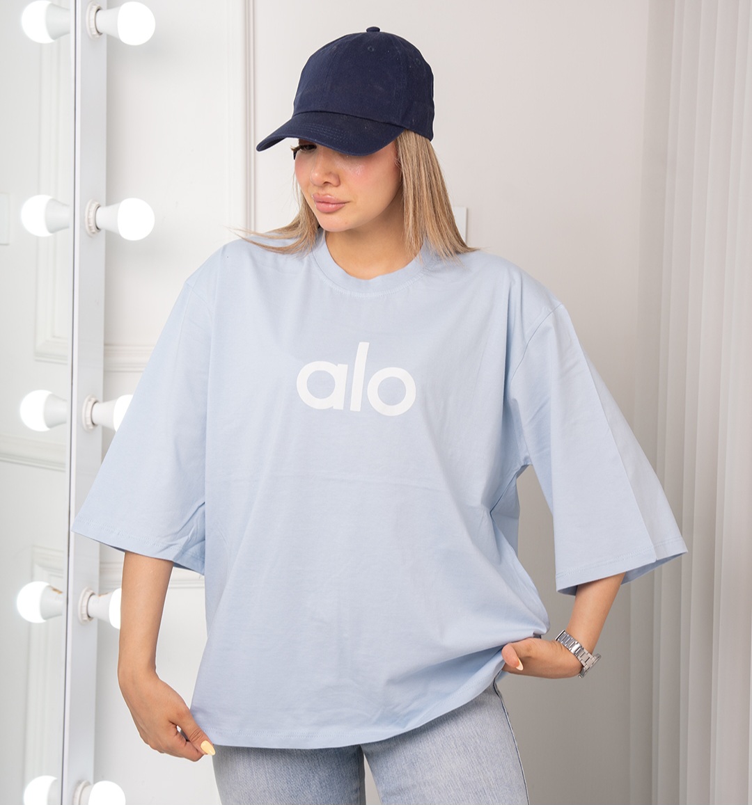 تیشرت سوپر باکسی alo آبی روشن