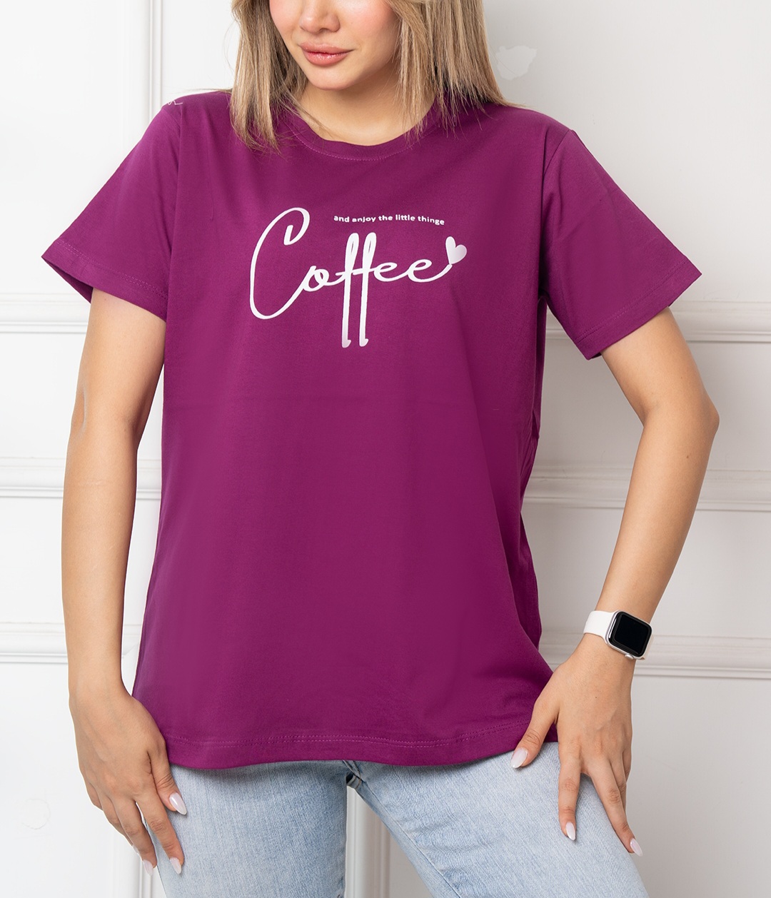 تیشرت coffe ارغوانی