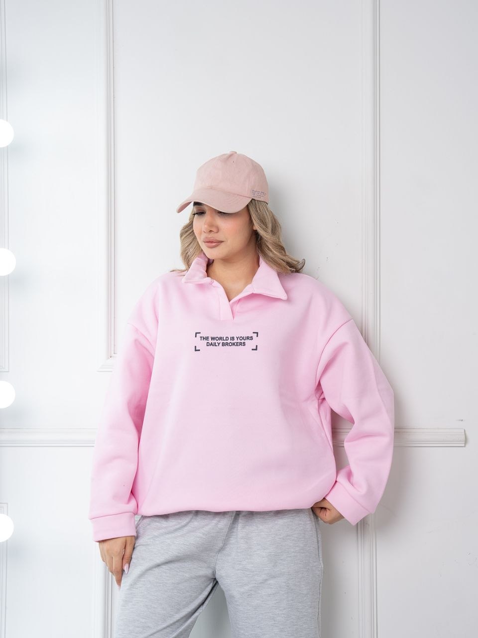 دورس یقه دار Brokers صورتی